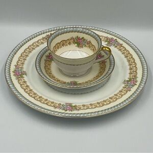 Noritake ‘Juno’ 716 Pattern 10” Dinner Plate with Cup & Saucer